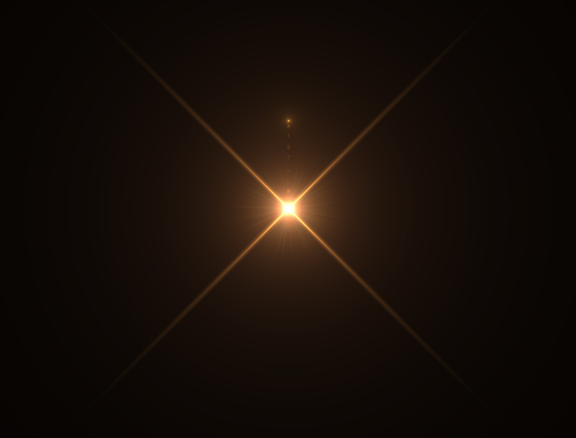 Gold warm color bright lens flare